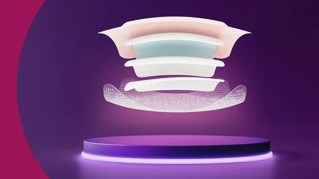 Abbildung der Schichten des ConvaFoam Silicone Schaumverbandes