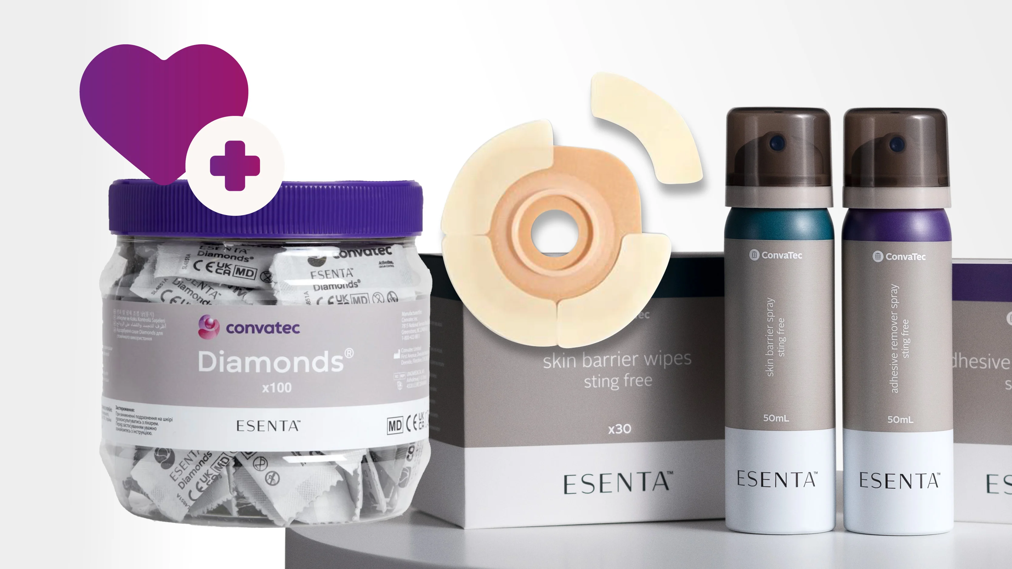 a group of makeup products